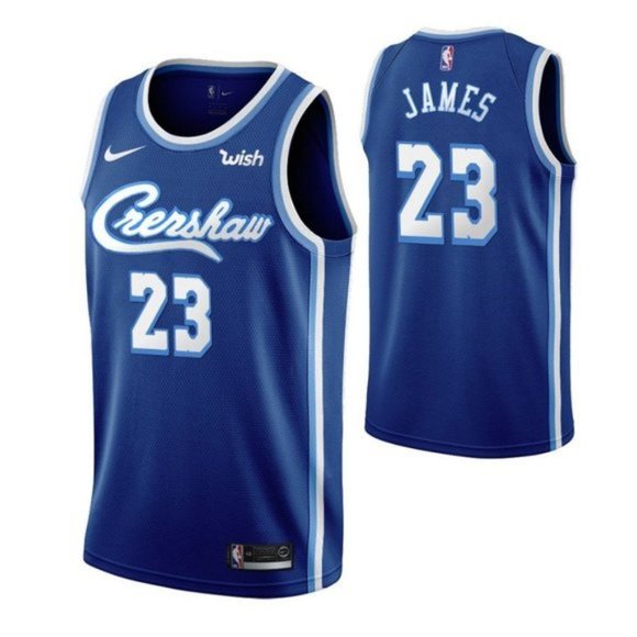 lebron james blue lakers jersey